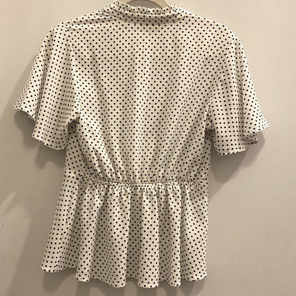 Monteau white & black polka dot blouse - Picture 3 of 4